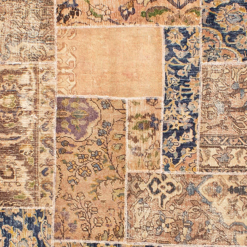 Tapete de trabalho em patchwork 242x304cm - Perserteppich Wollteppich