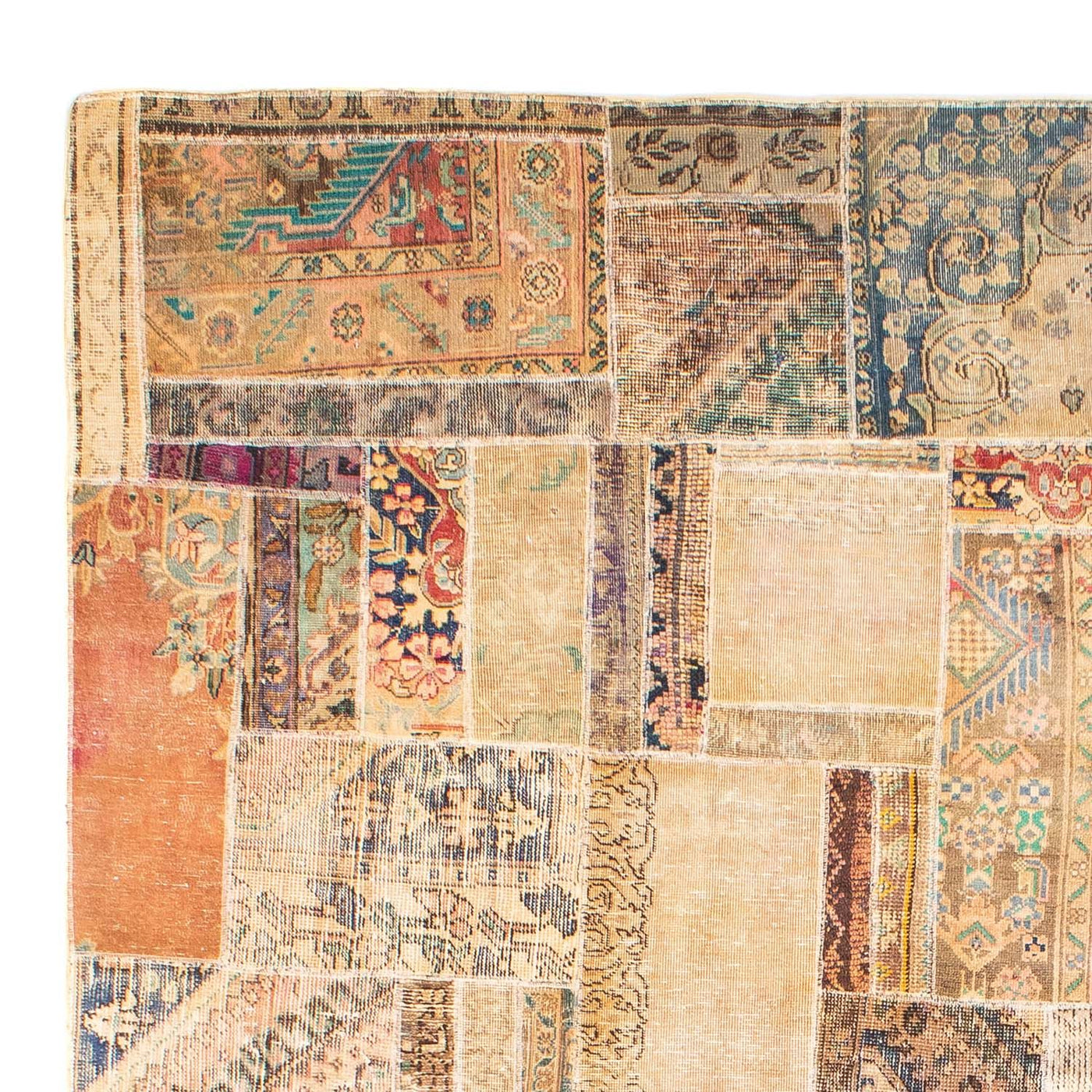 Tapete de trabalho em patchwork 292x230cm - Perserteppich Wollteppich