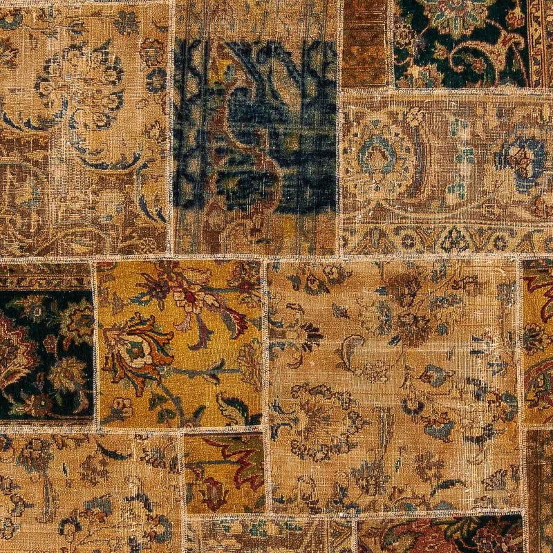 Tapete de trabalho em patchwork 275x182cm - Tapete de lã