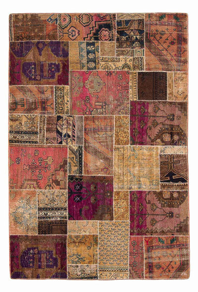 Tapete de trabalho em patchwork 181x272cm - Tapete de lã