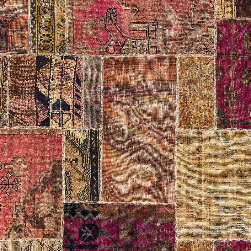 Tapete de trabalho em patchwork 272x181cm - Tapete de lã