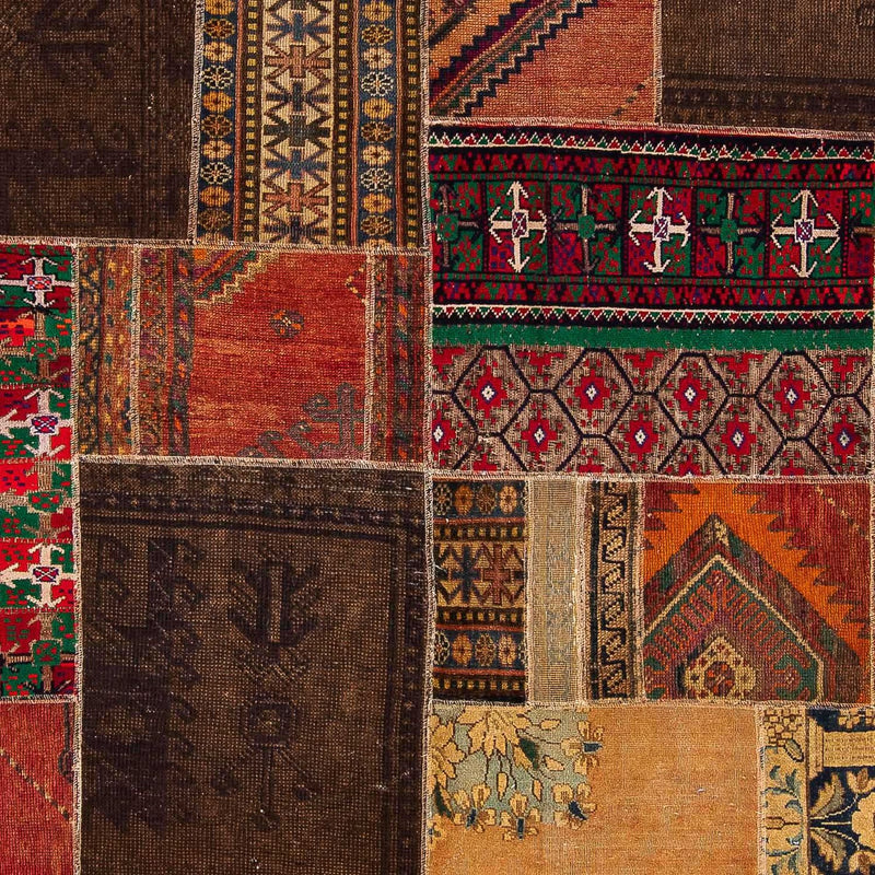 Tapete de trabalho em patchwork 179x271cm - Tapete de lã