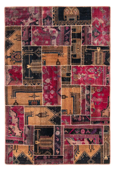 Tapete de trabalho em patchwork 164x244cm - Perserteppich Wollteppich
