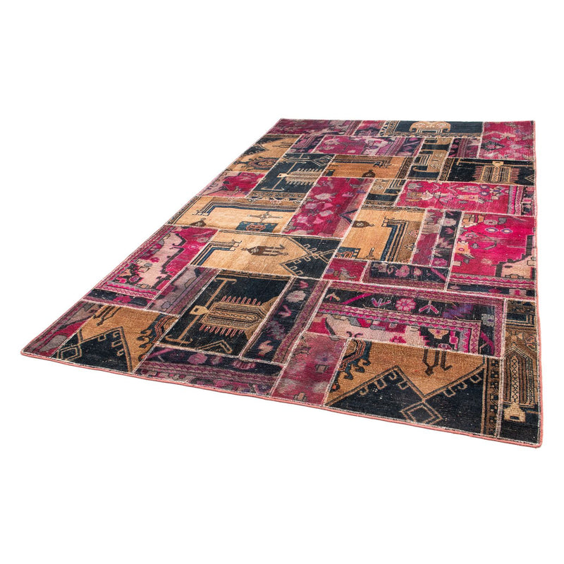 Tapete de trabalho em patchwork 244x164cm - Perserteppich Wollteppich