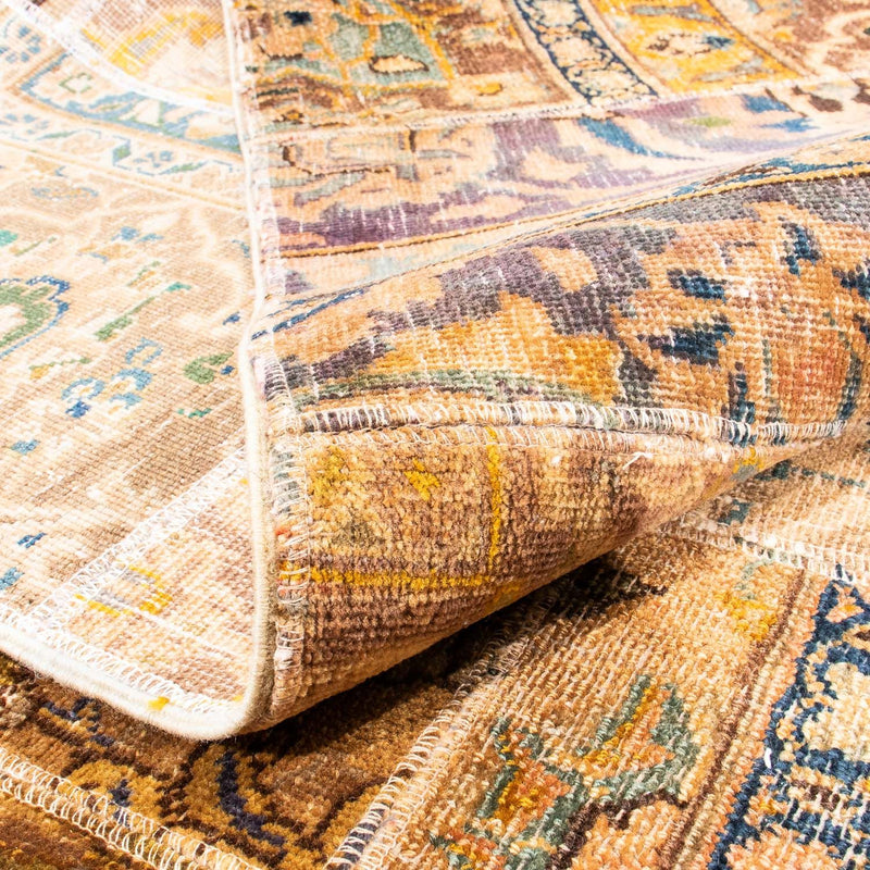 Tapete de trabalho em patchwork 301x241cm - Perserteppich Wollteppich