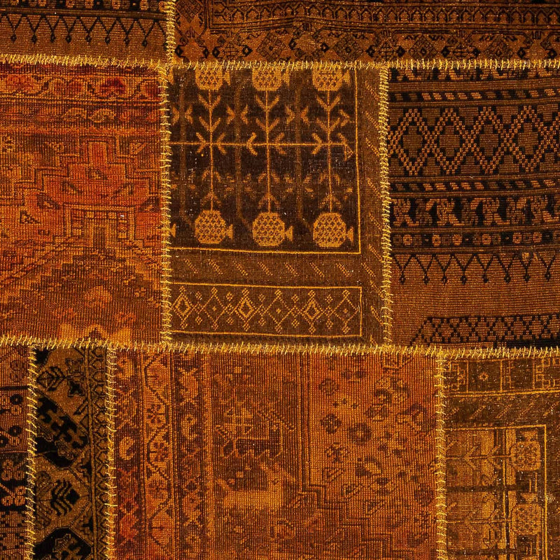 Tapete de trabalho em patchwork 200x289cm - Tapete de lã
