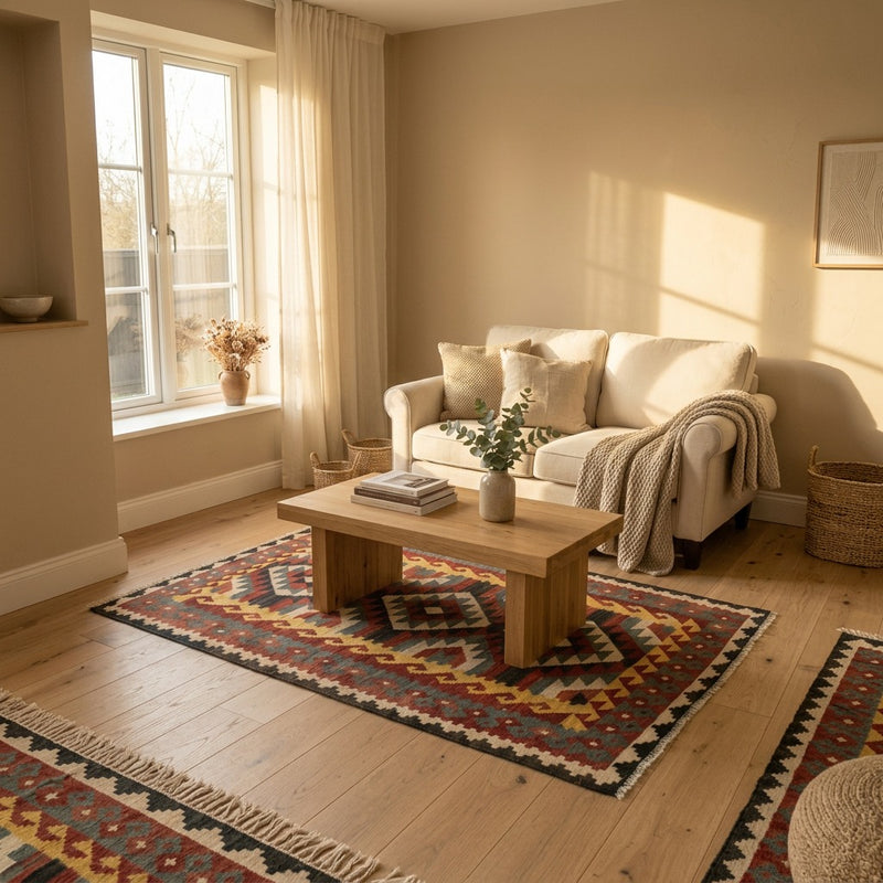 Kilim Maimana Tapete 260x137cm - Tapete de lã