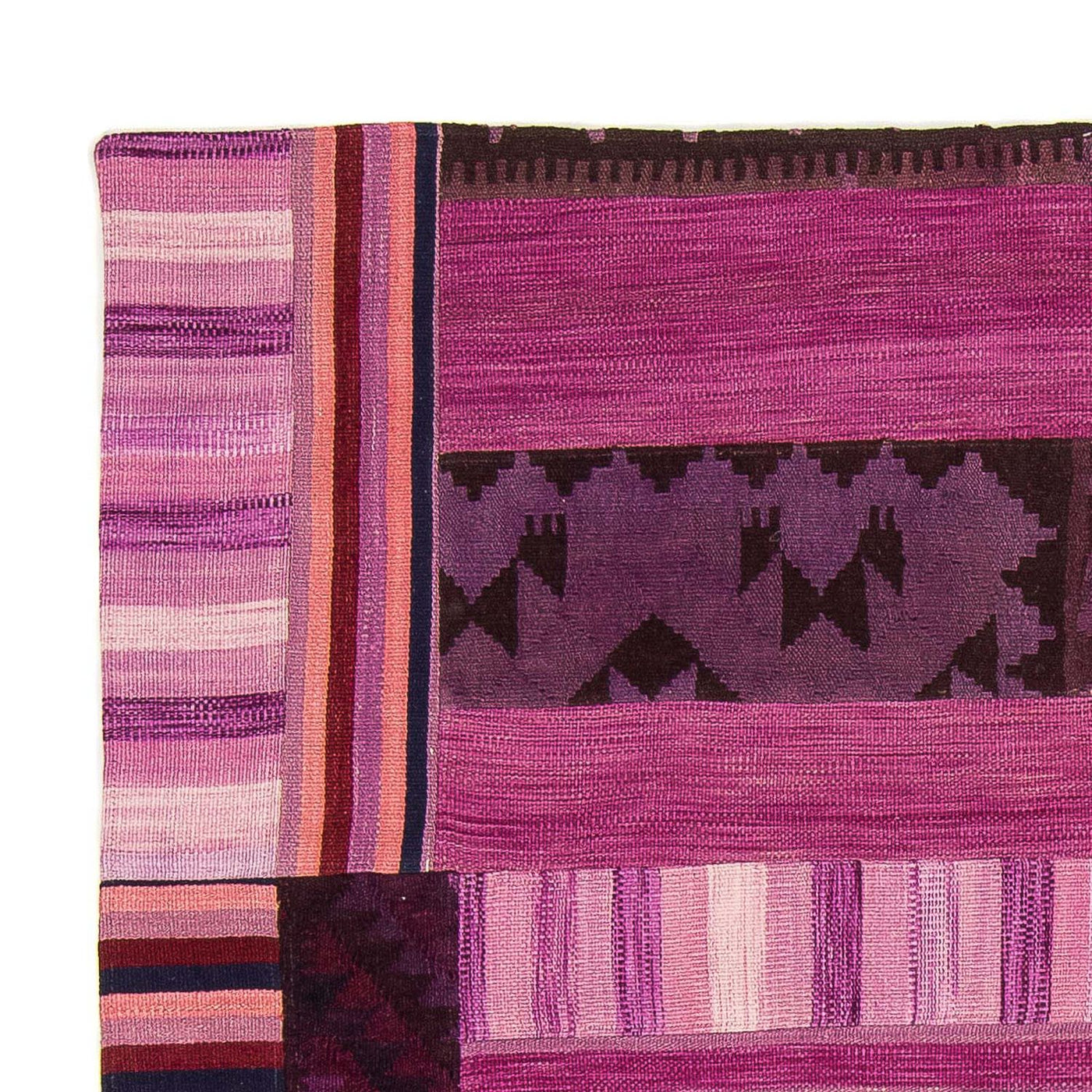 Tapete de trabalho em patchwork 298x155cm - Tapete de lã