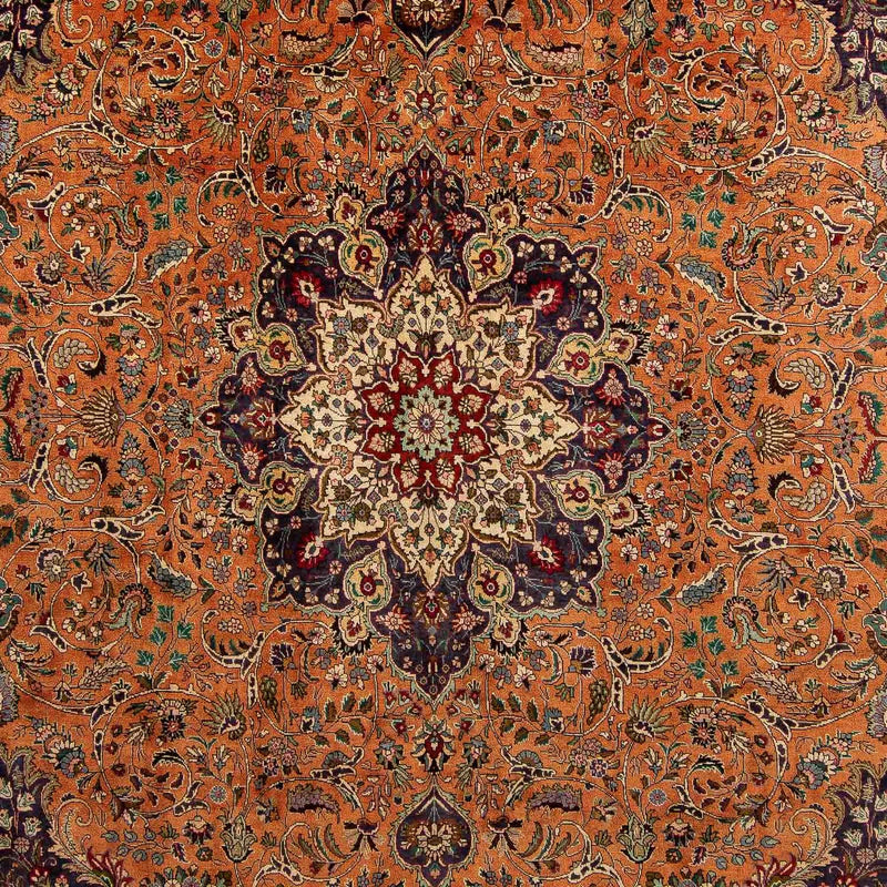 Tapete Persa - Tabriz - 405 x 308 cm - ferrugem
