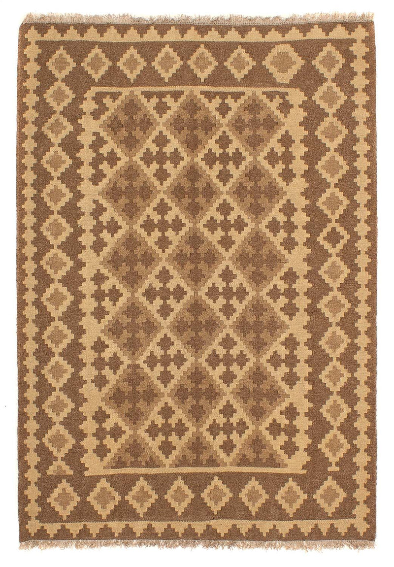 Tapete Kelim - Oriental - 190 x 145 cm - castanho claro