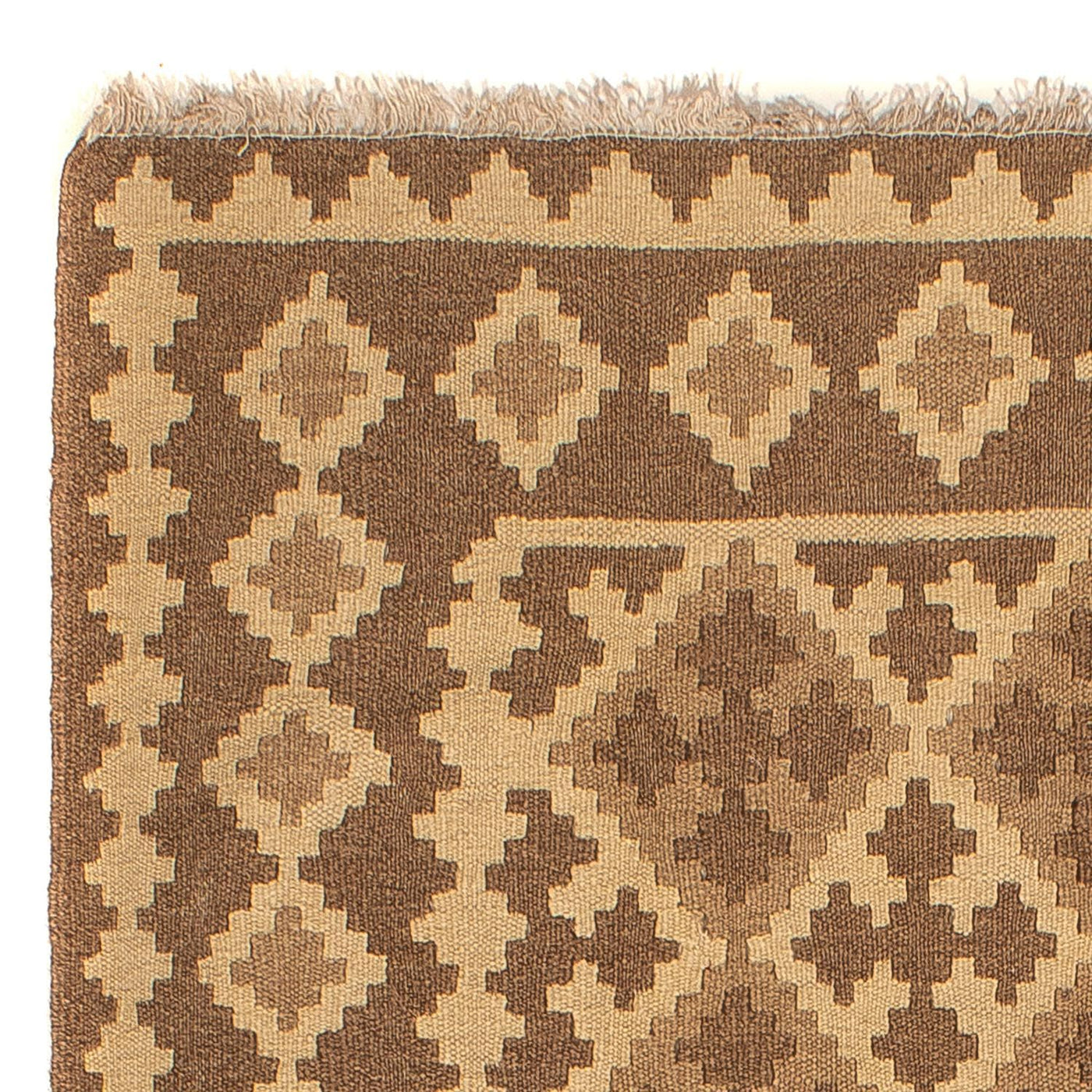 Tapete Kelim - Oriental - 190 x 145 cm - castanho claro