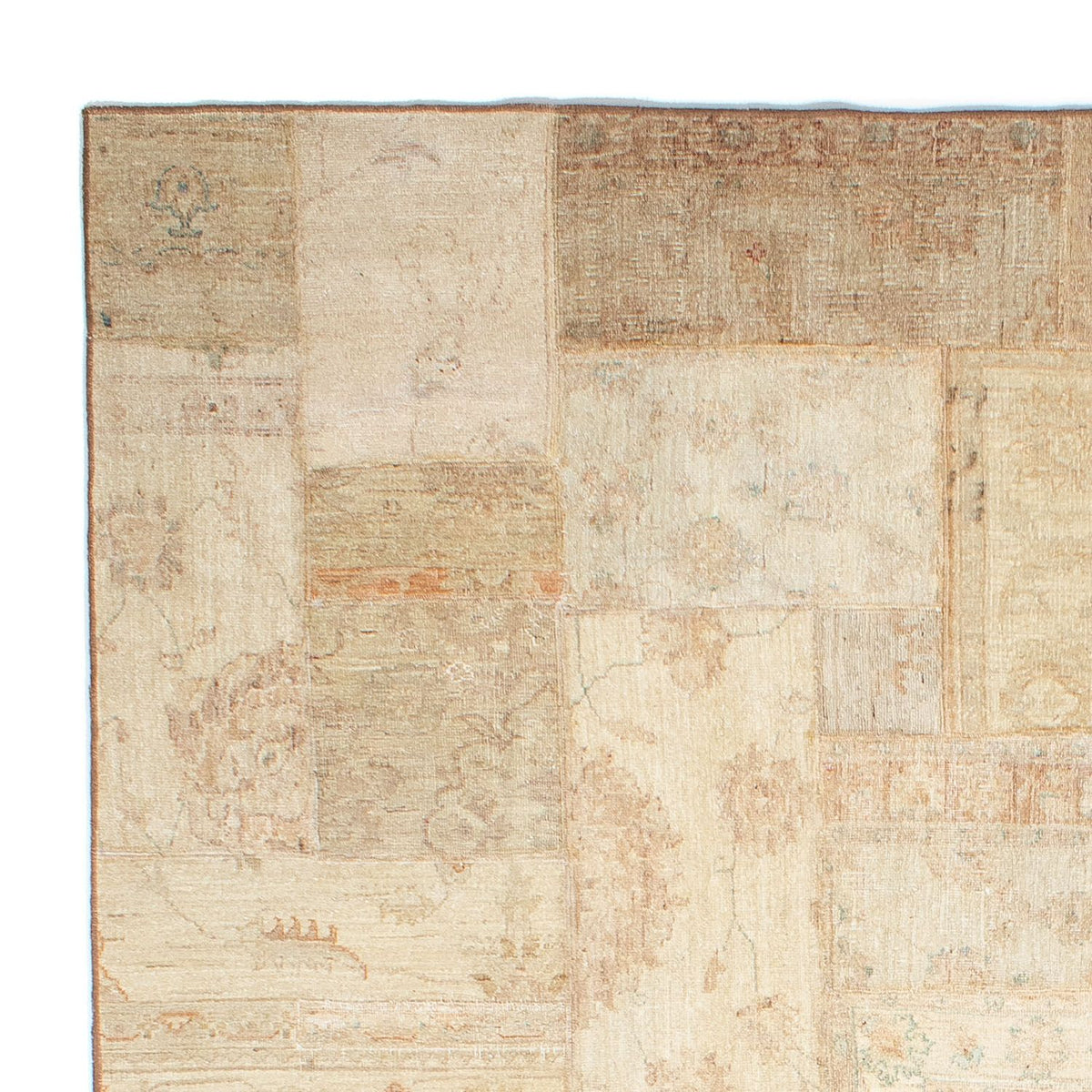 Tapete de trabalho em patchwork 236x299cm - Perserteppich Wollteppich