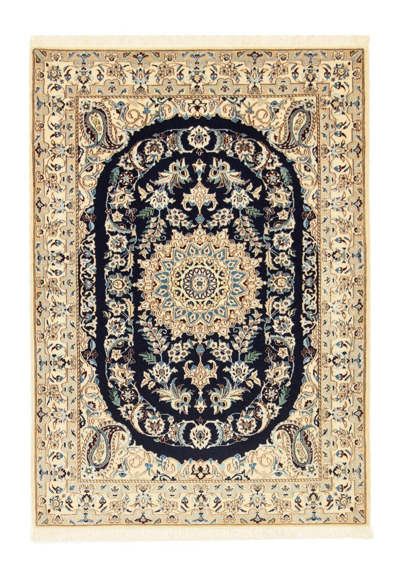 Tapete Persa - Nain - Premium - 148 x 100 cm - azul escuro
