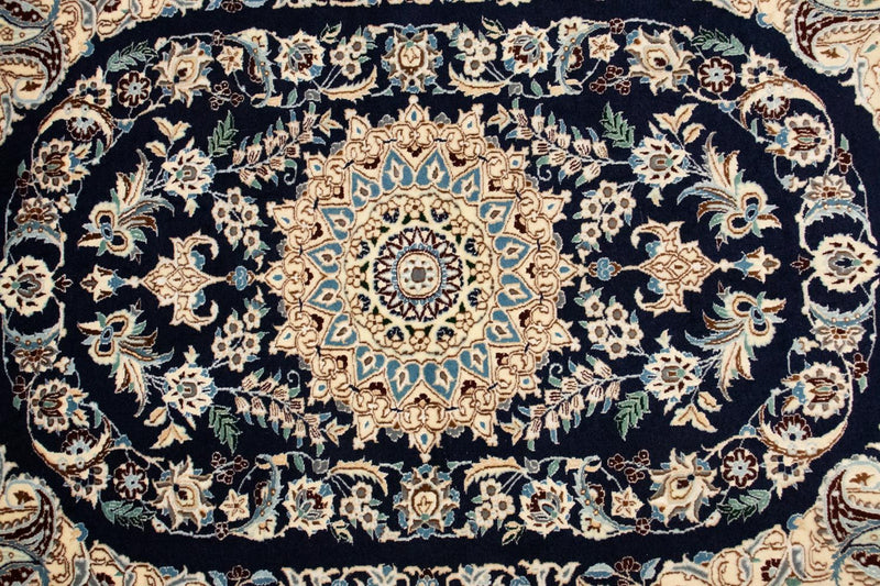 Tapete Persa - Nain - Premium - 148 x 100 cm - azul escuro