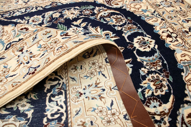 Tapete Persa - Nain - Premium - 148 x 100 cm - azul escuro