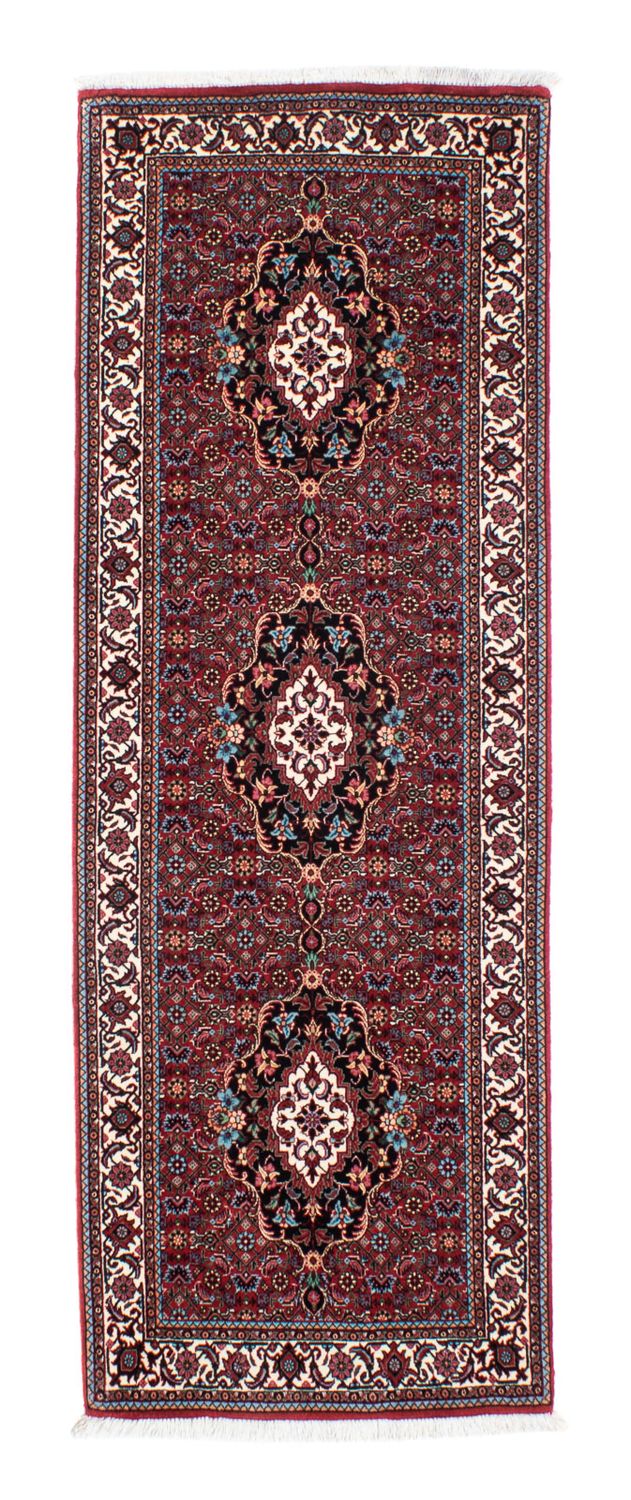 Corredor Tapete Persa - Bijar - 205 x 74 cm - vermelho escuro