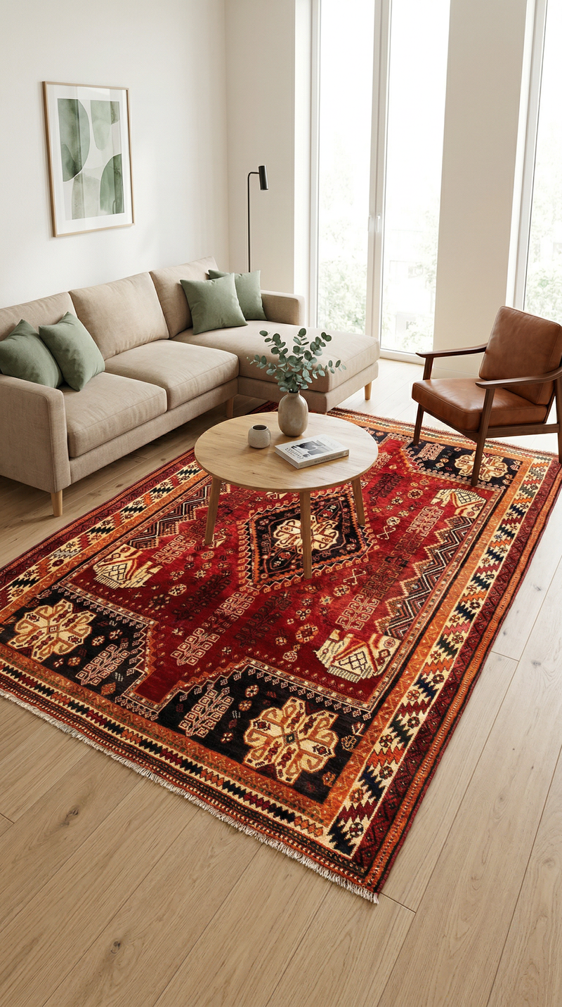 Tapete Persa - Nomadic - 240 x 167 cm - vermelho escuro