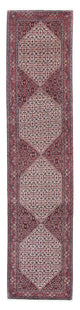 Corredor Tapete Persa - Bijar - 418 x 86 cm - vermelho claro