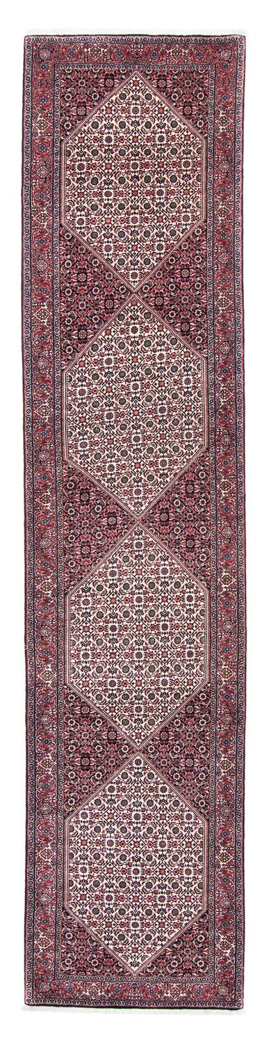 Corredor Tapete Persa - Bijar - 418 x 86 cm - vermelho claro