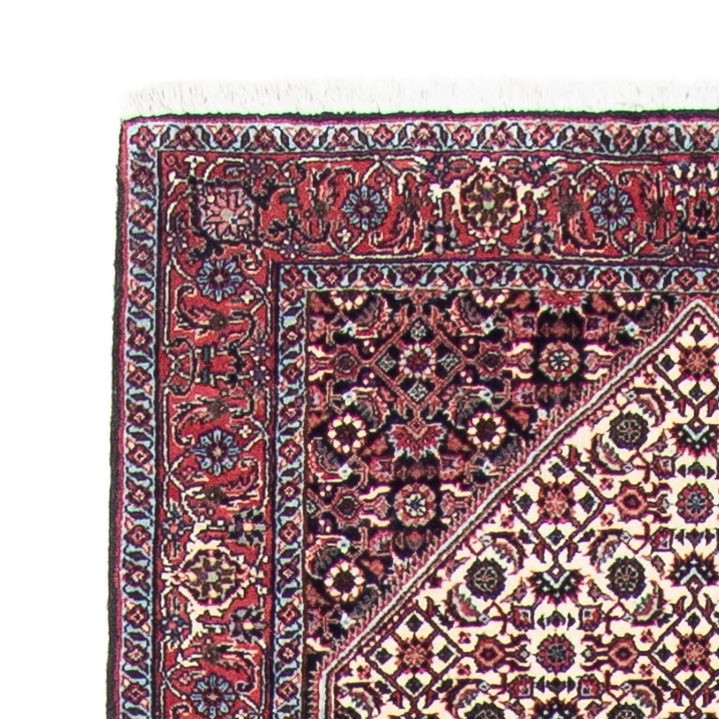 Corredor Tapete Persa - Bijar - 418 x 86 cm - vermelho claro