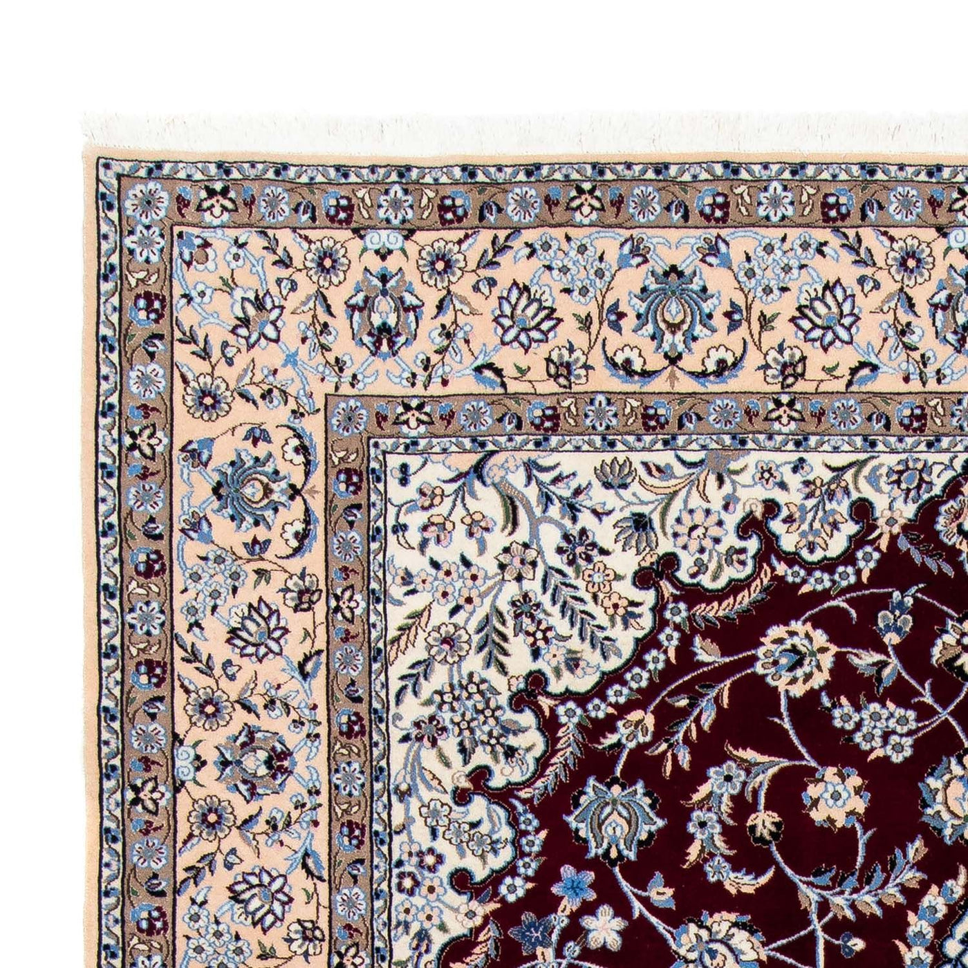 Tapete Persa - Nain - Royal - 305 x 201 cm - vermelho escuro
