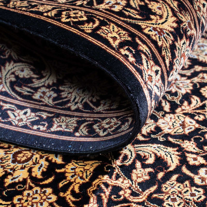 Tapete persa - Ghom - 118 x 80 cm - azul escuro