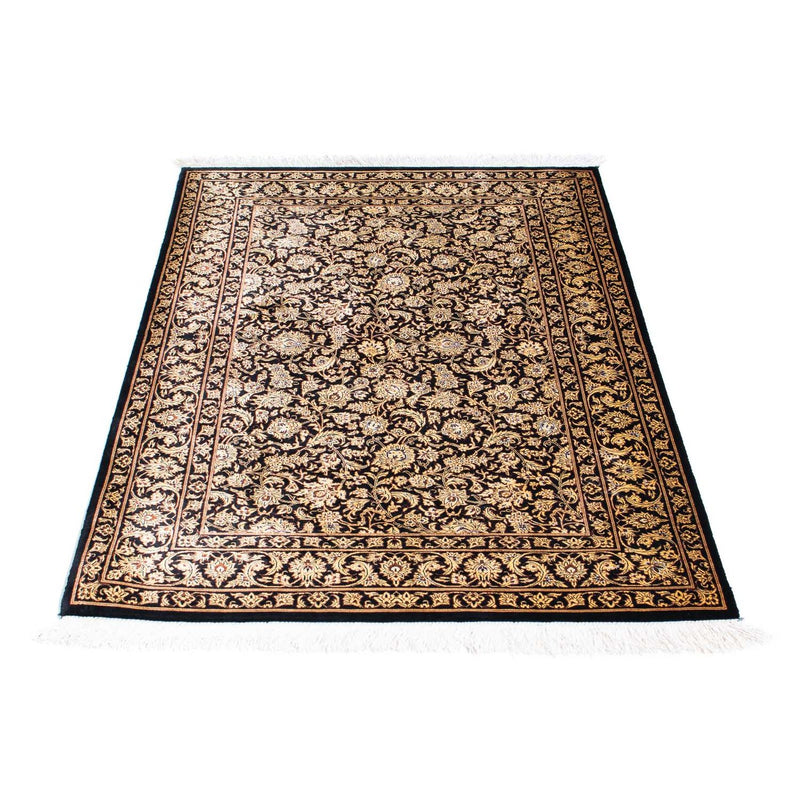 Tapete persa - Ghom - 118 x 80 cm - azul escuro