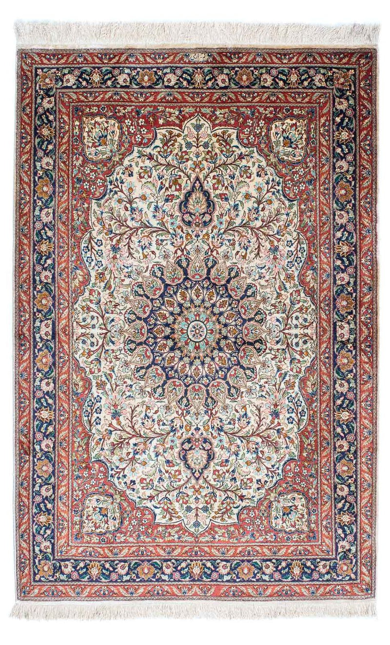Tapete persa - Ghom - 155 x 104 cm - bege