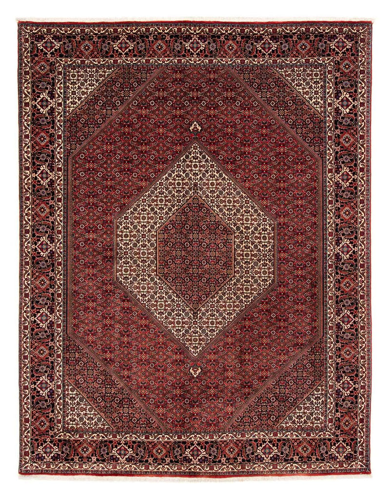Tapete Persa - Bijar - 261 x 206 cm - vermelho escuro