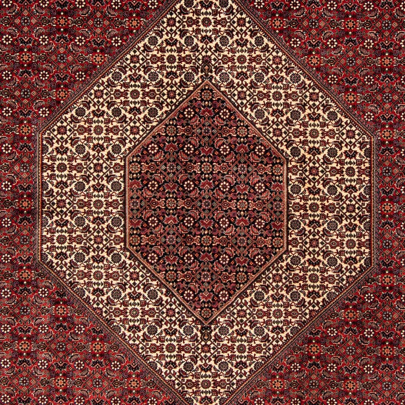 Tapete Persa - Bijar - 261 x 206 cm - vermelho escuro
