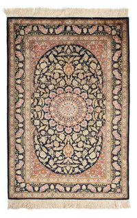 Tapete persa - Ghom - 120 x 79 cm - azul escuro – product image