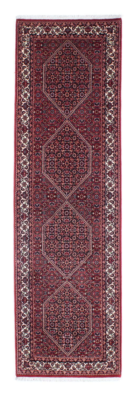 Corredor Tapete Persa - Bijar - 264 x 72 cm - vermelho