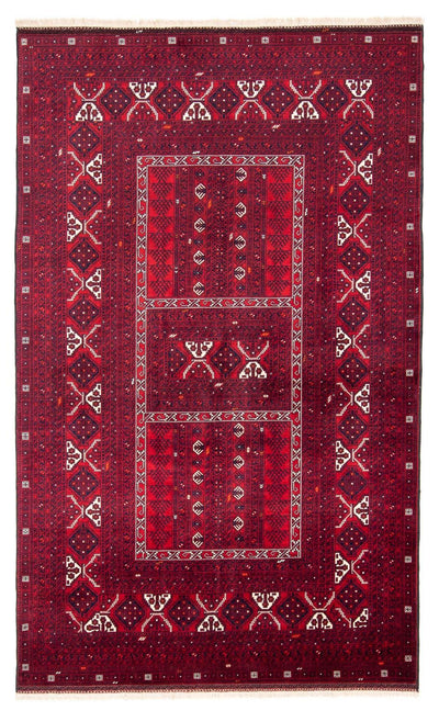 Tapete turquaman 160x249cm - Tapete persa - vermelho escuro
