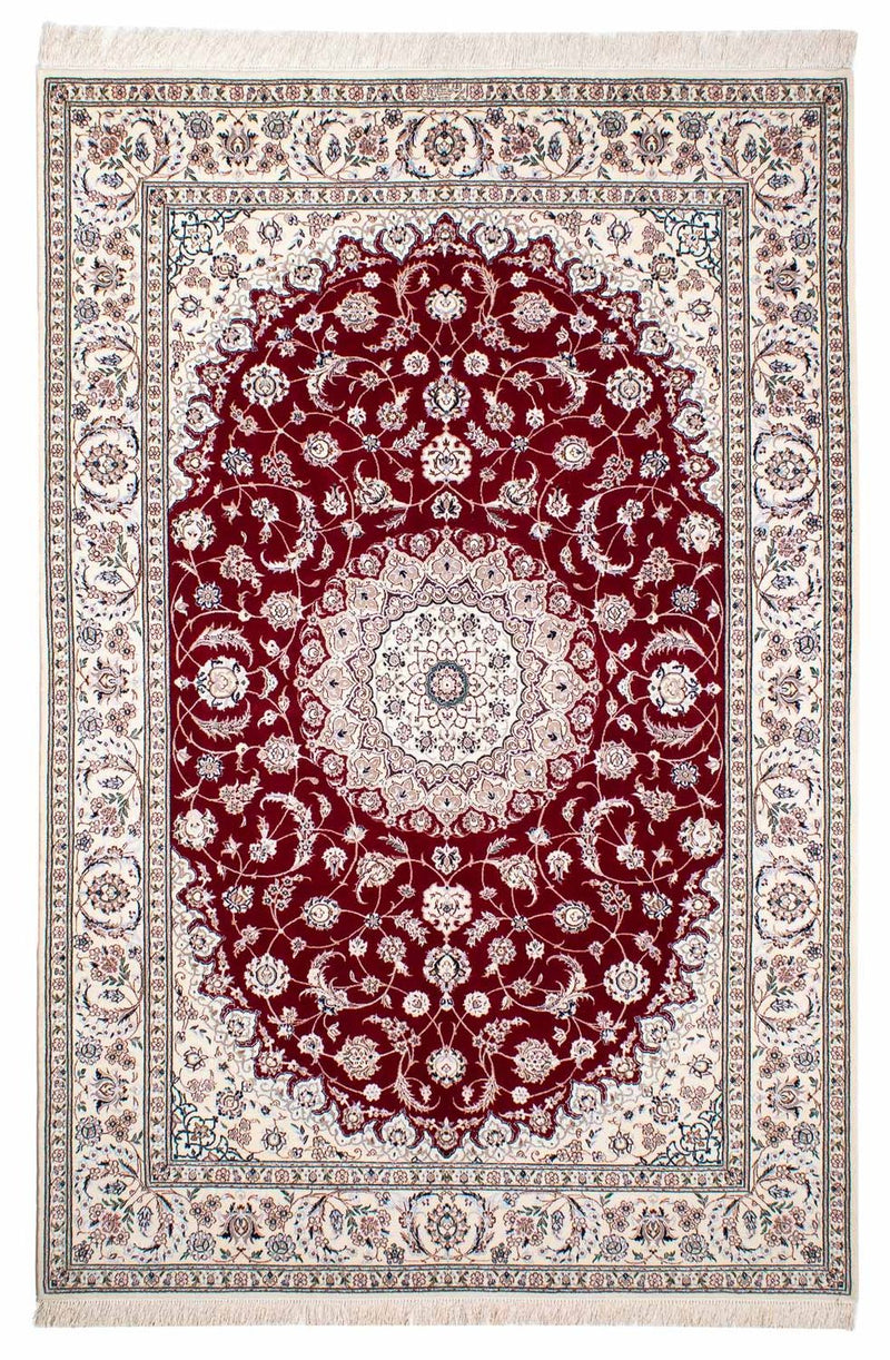 Tapete Persa - Nain - Premium - 227 x 153 cm - vermelho escuro