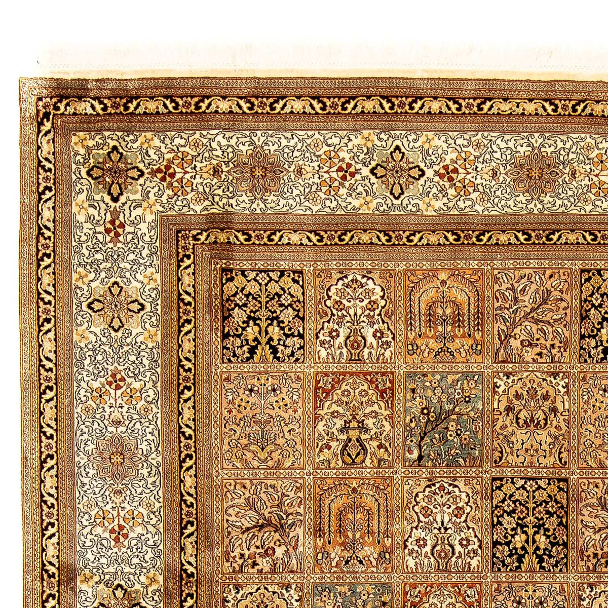 Seda da Caxemira Tapete 249x325cm - Tapete Oriental