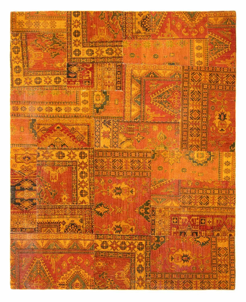 Tapete de trabalho em patchwork 295x239cm - Perserteppich Wollteppich