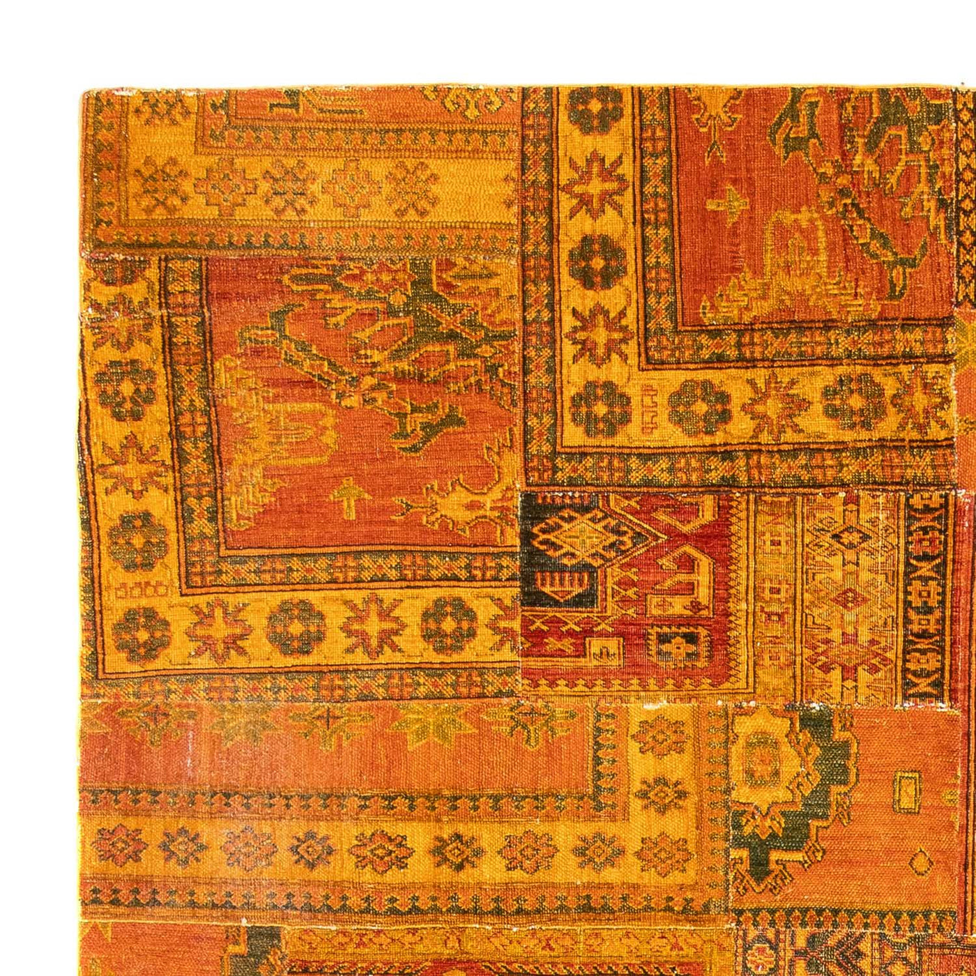 Tapete de trabalho em patchwork 295x239cm - Perserteppich Wollteppich