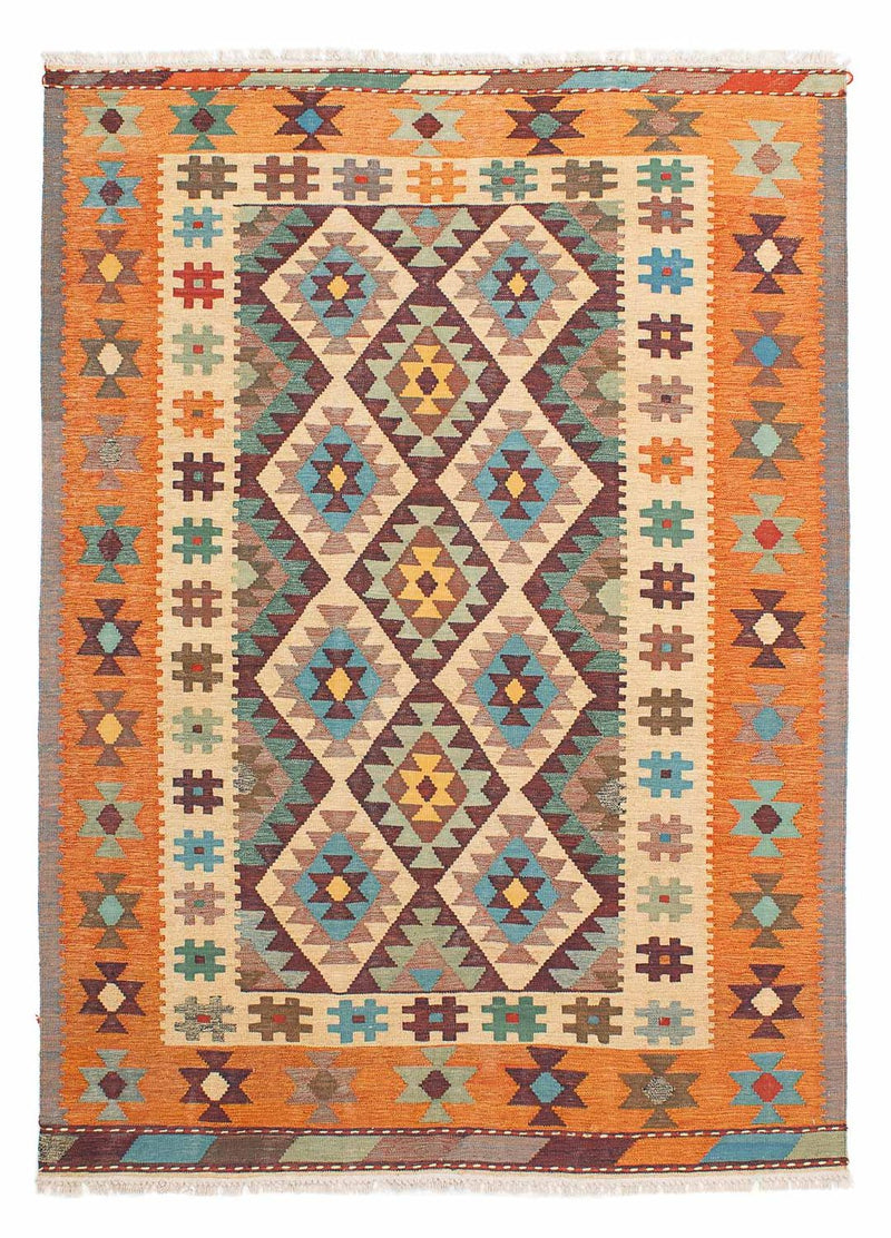 Tapete Kelim - Oriental - 210 x 149 cm - multicolorido