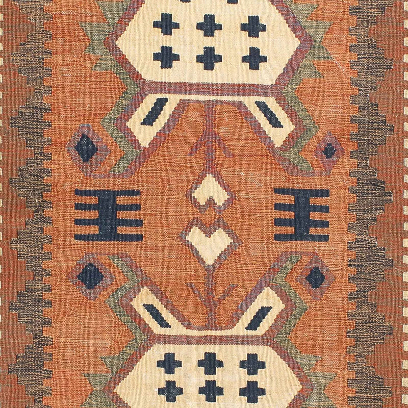 Tapete Kelim - Oriental - 200 x 144 cm - castanho