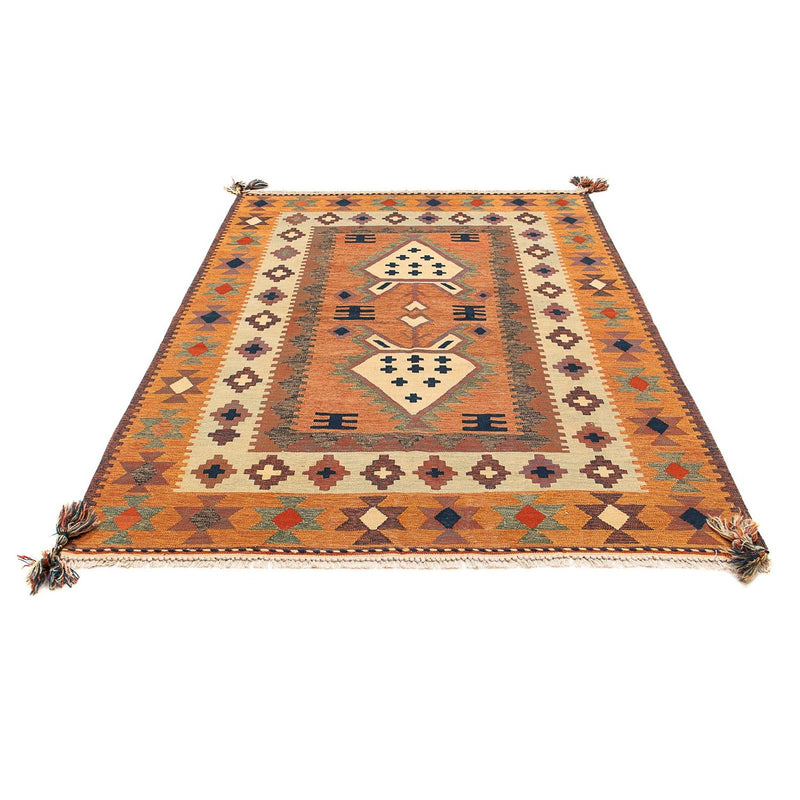 Tapete Kelim - Oriental - 200 x 144 cm - castanho