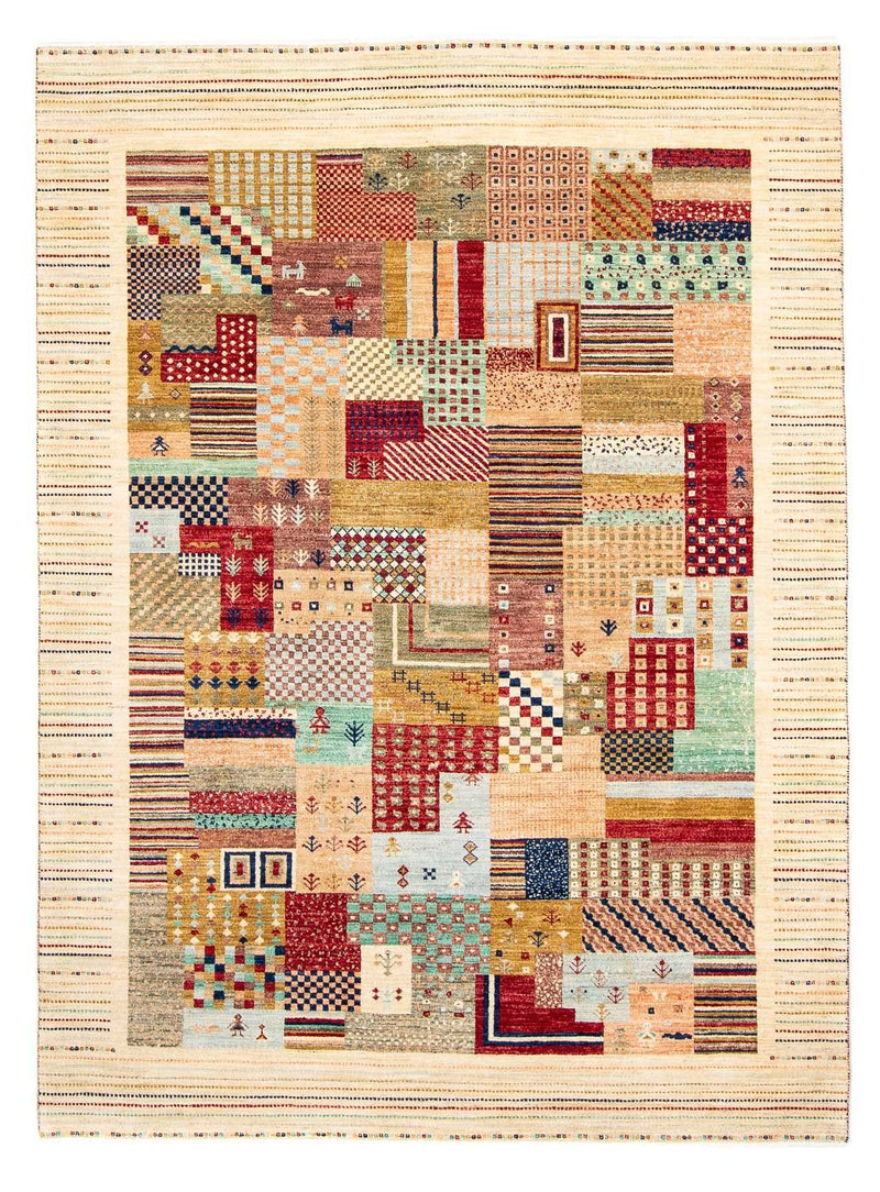 Tapete Gabbeh - Loribaft Persa - 235 x 173 cm - bege