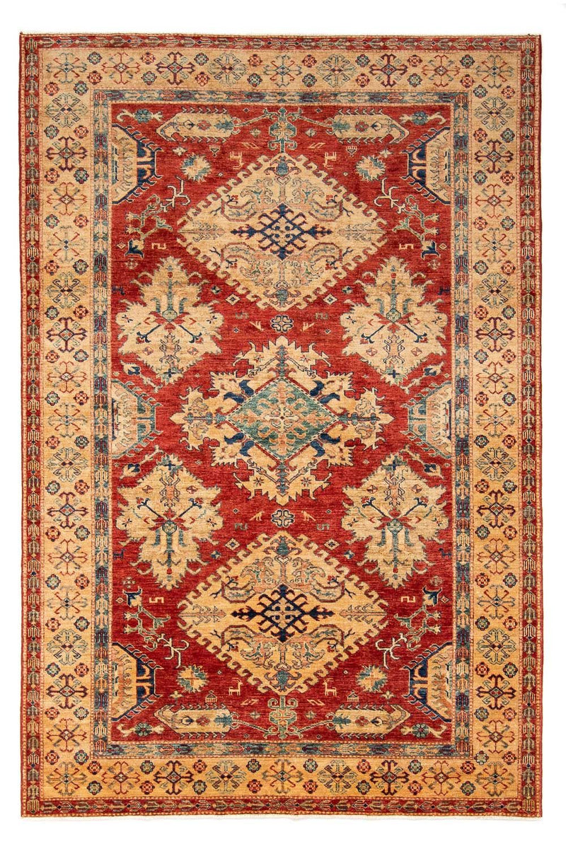 Tapete Ziegler - Kazak - 247 x 172 cm - vermelho escuro