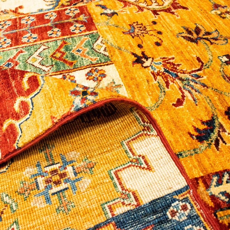Tapete de trabalho em patchwork 247x181cm - Perserteppich Wollteppich