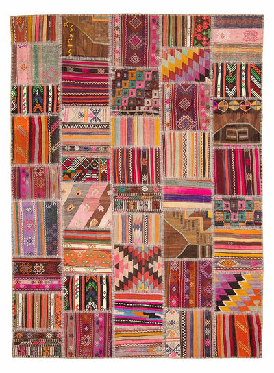 Tapete de trabalho em patchwork 216x300cm - Tapete de lã