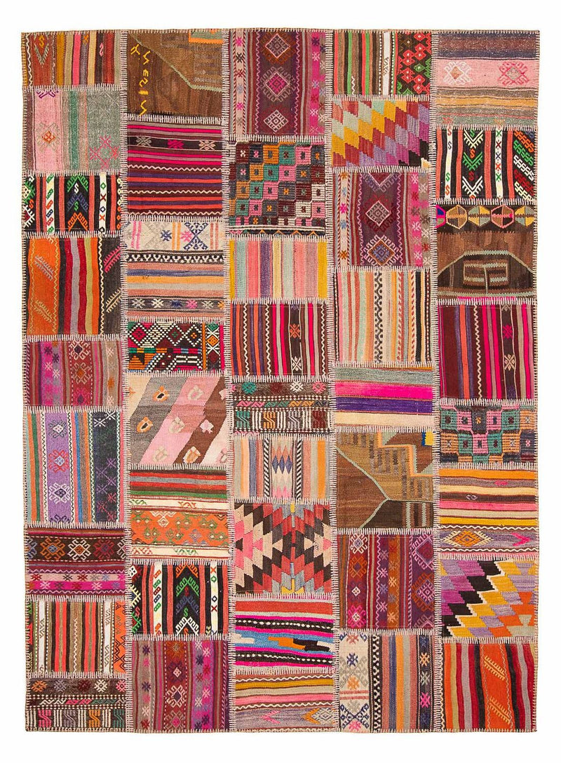 Tapete de trabalho em patchwork 300x216cm - Tapete de lã