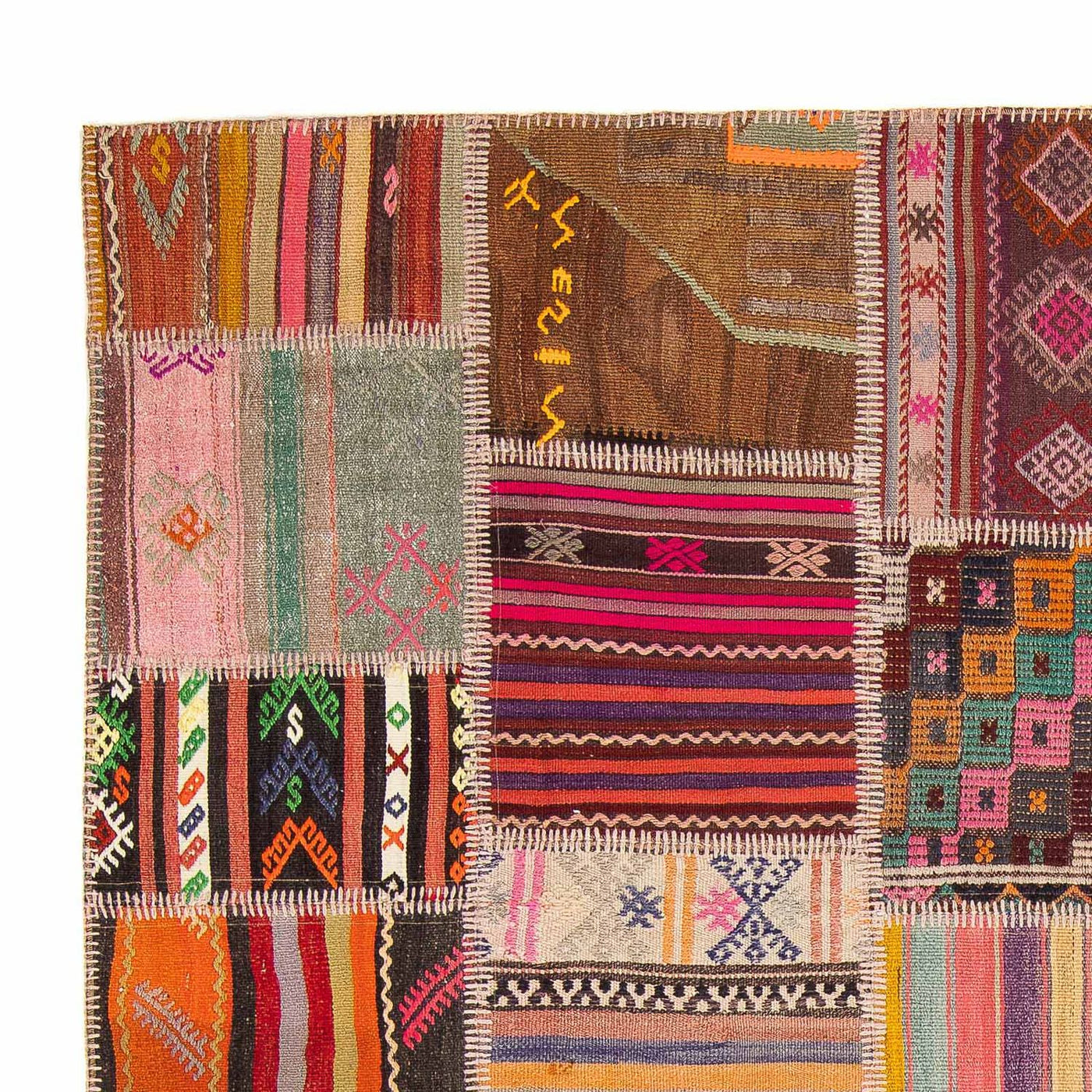 Tapete de trabalho em patchwork 300x216cm - Tapete de lã