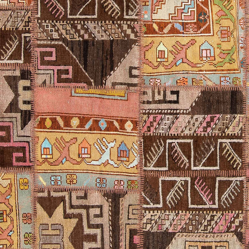 Tapete de trabalho em patchwork 241x173cm - Tapete de lã