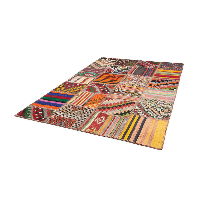 Tapete de trabalho em patchwork 241x170cm - Tapete de lã