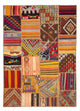 Tapete de trabalho em patchwork 239x169cm - Tapete de lã