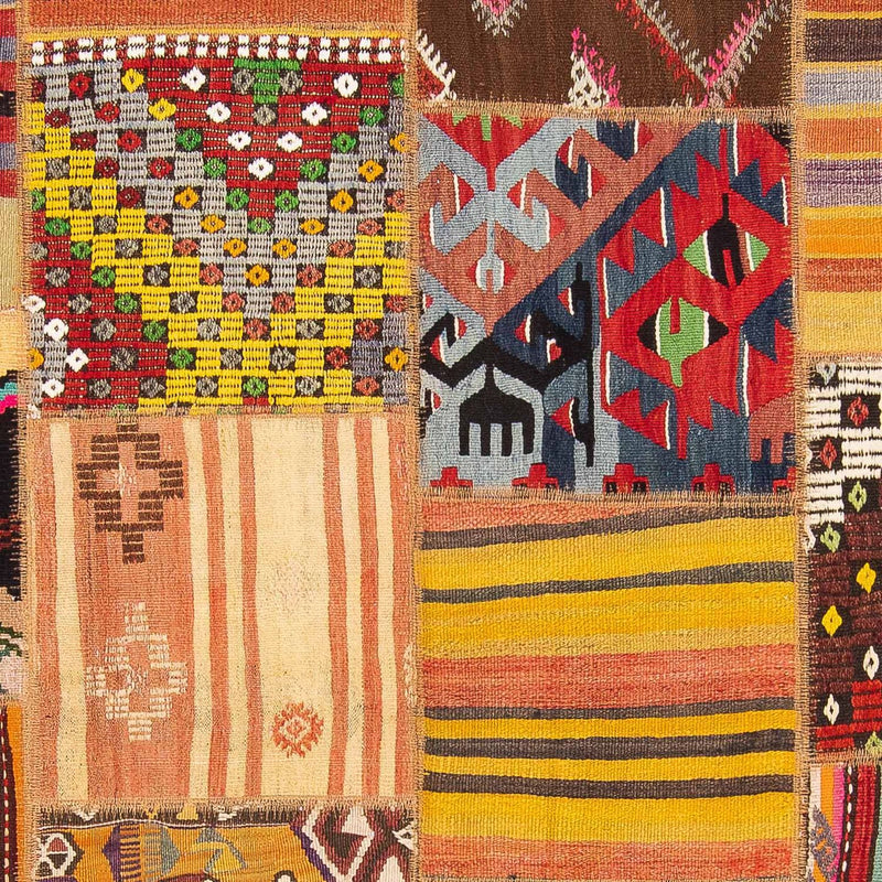 Tapete de trabalho em patchwork 239x169cm - Tapete de lã